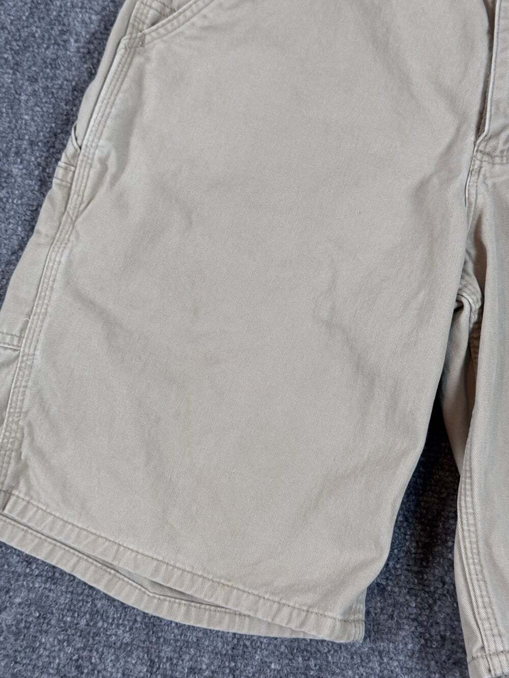 Carhartt Men’s Beige Canvas Cargo Shorts Cotton Relaxed Fit Faded Shorts Size 32 - Picture 8 of 10